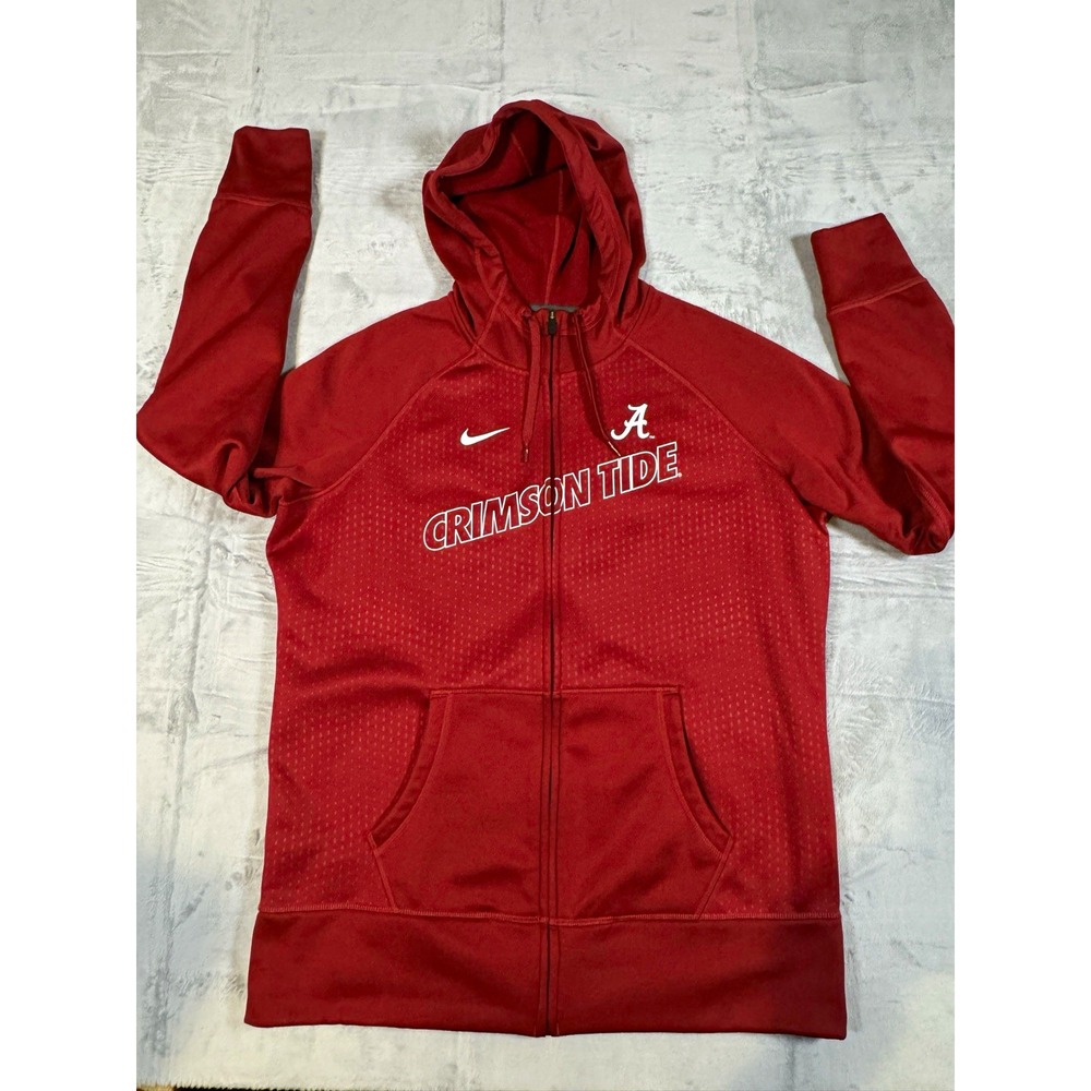 Nike Therma-FIT Mens Alabama Crimson Tide Full Zip Hoodie Red XL 744171-613